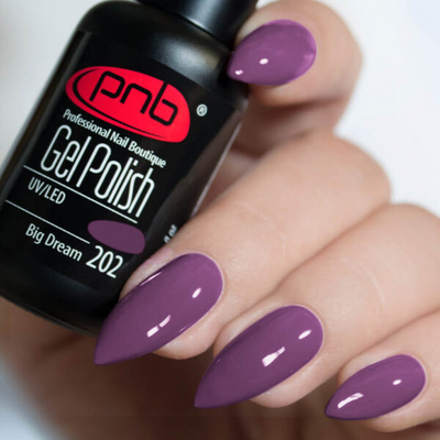 PNB Purple gel nail polish for Russian manicure