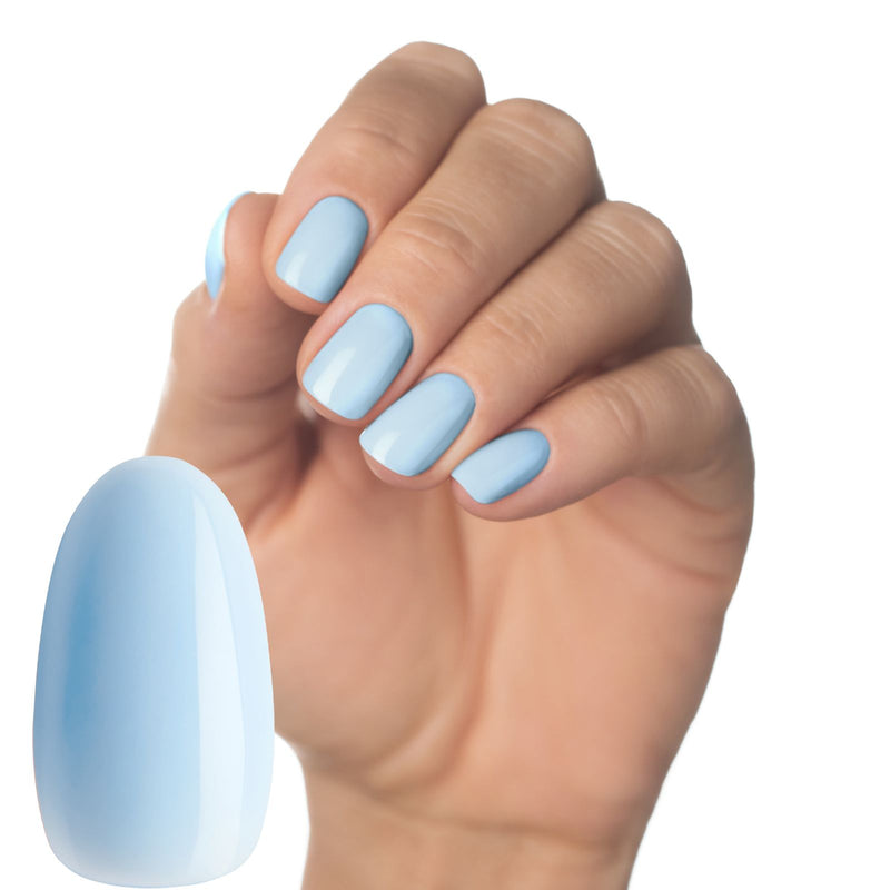 Luminary nail systems gel base coat with blue polish