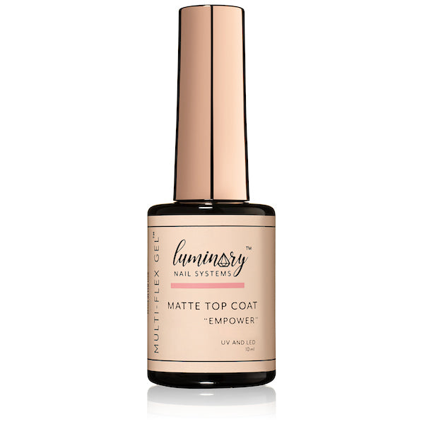 Luminary Matte top coat gel nail polish "Empower" multi flex 10ml or 30ml