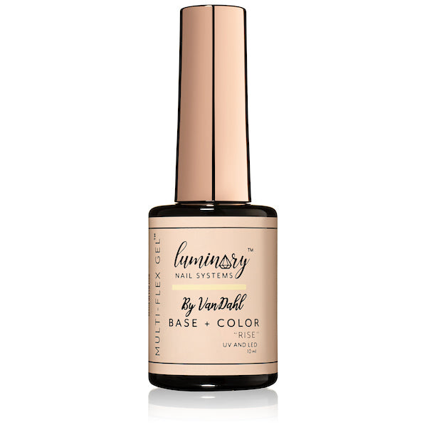 Luminary nail systems, 10ml bottle of Yellow base coat for Russian manicure