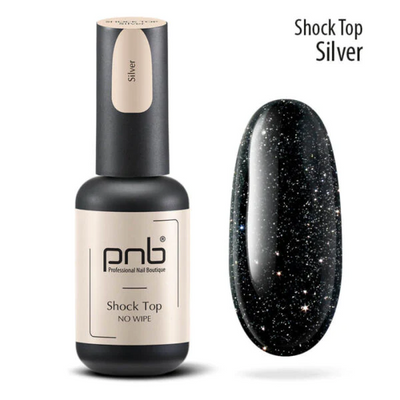 Silver top nail gel polish for Russian manicure
