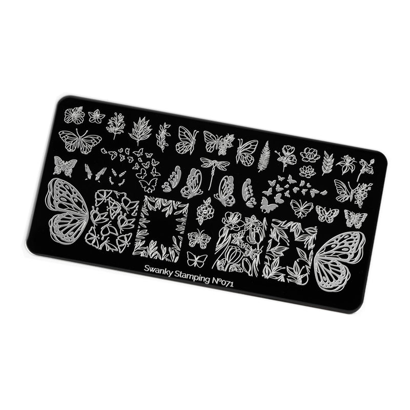 Swanky Stamping flower and butterfly nail stamping plates 071