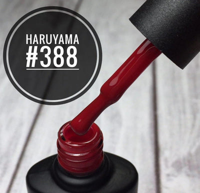 Haruyama 388 red gel nail polish for Russian manicures and pedicures 388