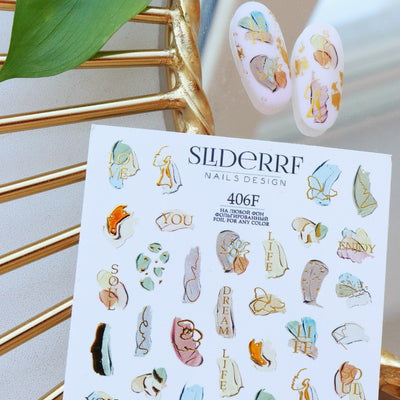 Slider.RF waterslide nail decals for manicures and pedicures