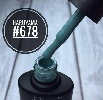 Haruyama green gel nail polish 678 for Russian manicures and pedicures