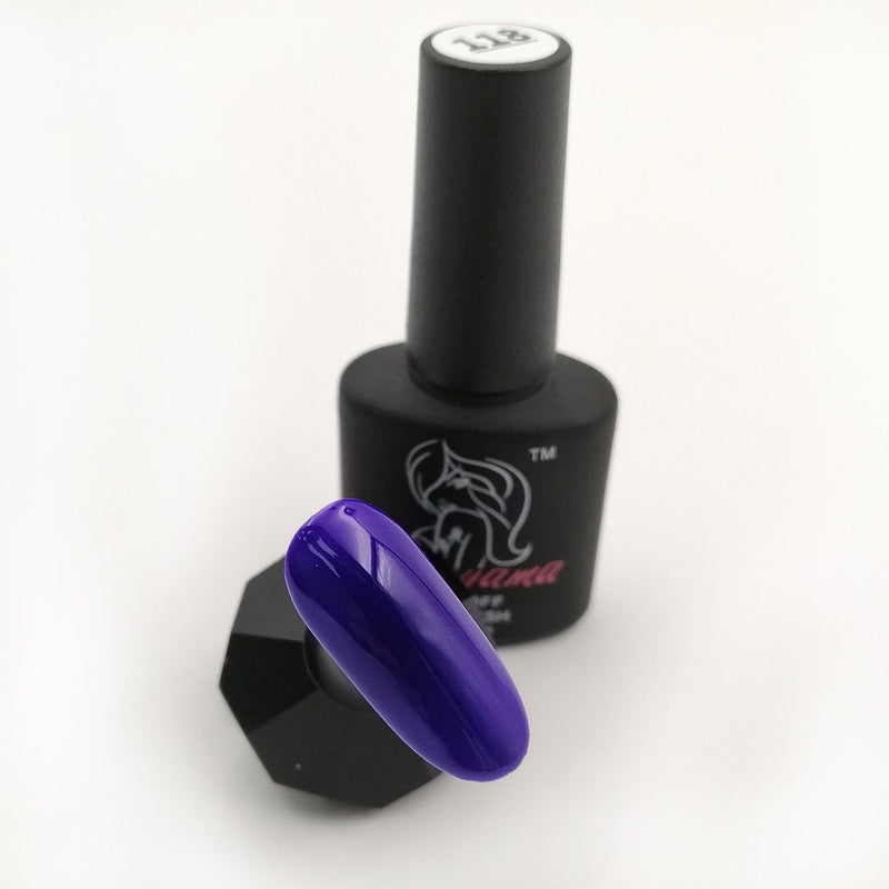 Haruyama Purple blue gel nail polish for us in a Russian manicure