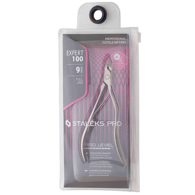 STALEKS PRO NE-100-9 Expert 100 9mm cuticle nipper for manicures and pedicures