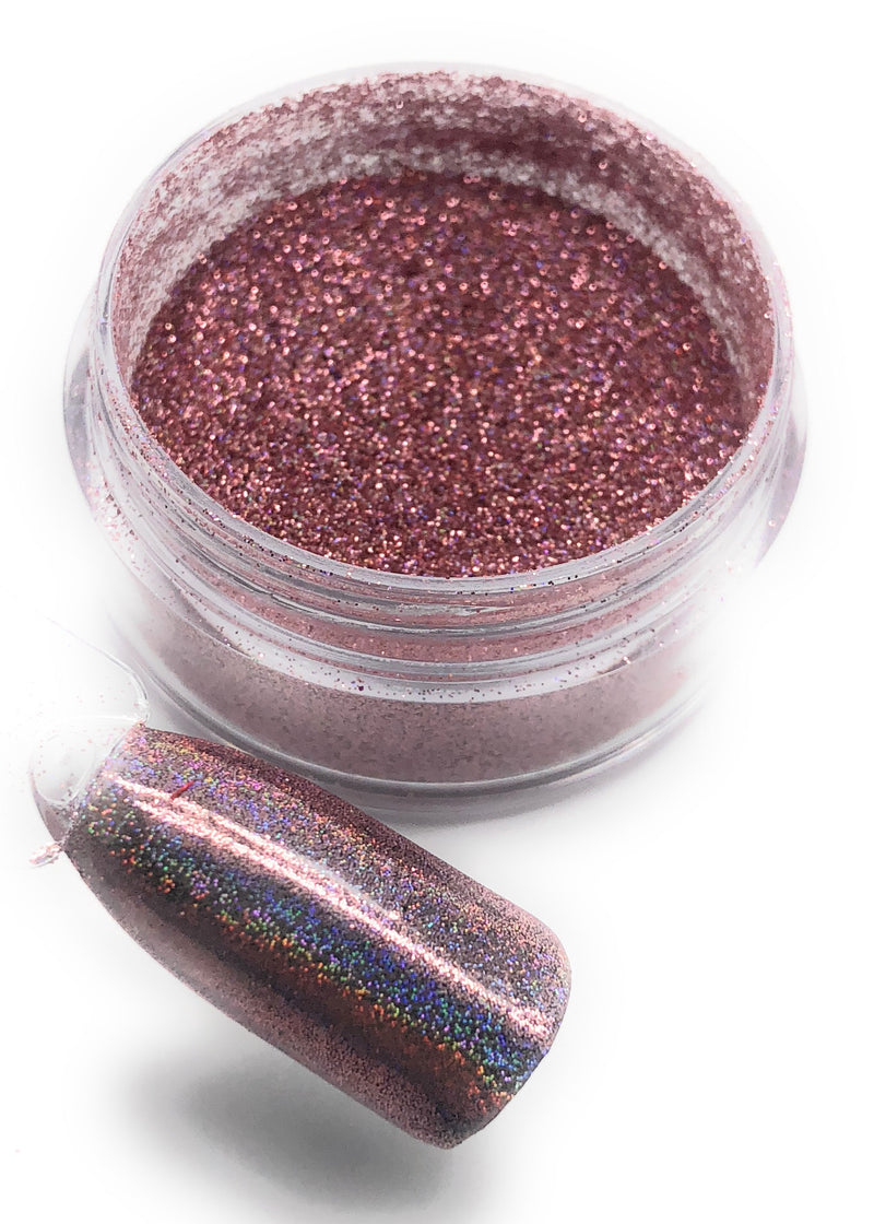NOCTÍS Red holographic chrome nail powder