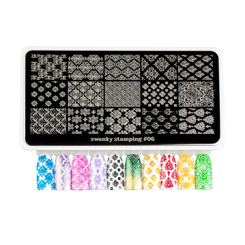 Swanky Stamping patterned nail art stamping plates