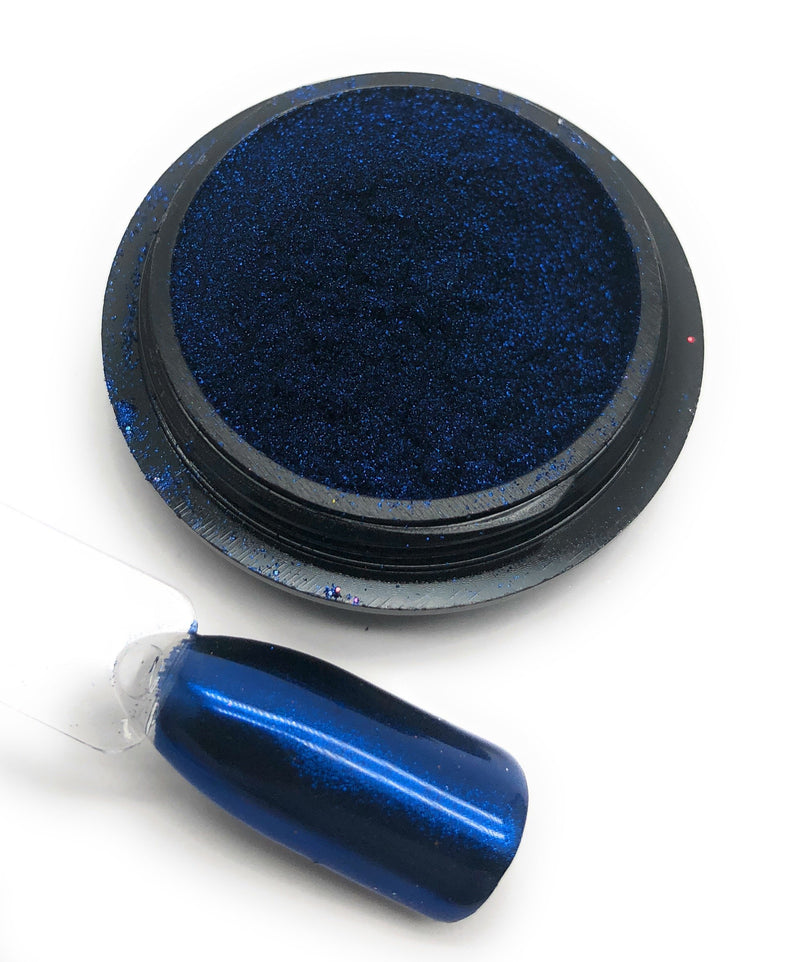 Manicure and pedicure pigment powder, blue