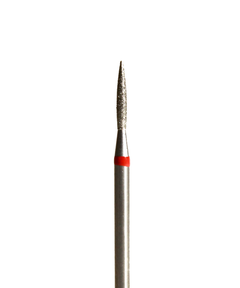 Diamond e-file nail drill bits 1.6mm - flame, soft grit, Russian manicure nail drill bits, non painful cuticle cutter