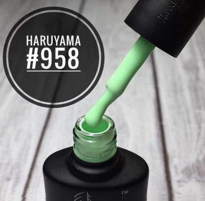 Haruyama light green gel nail polish for Russian manicures and pedicures