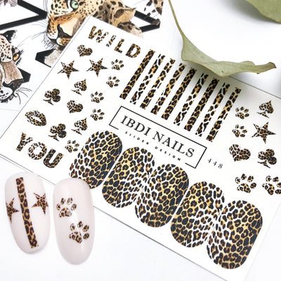 Fun and playful leopard print sliders and decals