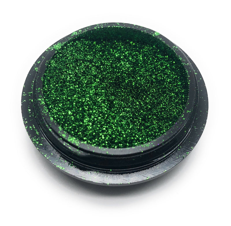 NOCTIS Green metallic nail powder for manicures and pedicures