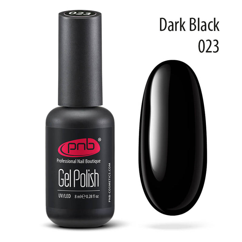 Black gel nail polish, 8ml from PNB