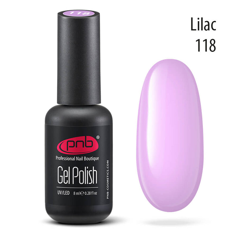 PNB Lilac gel polish for a Russian manicure