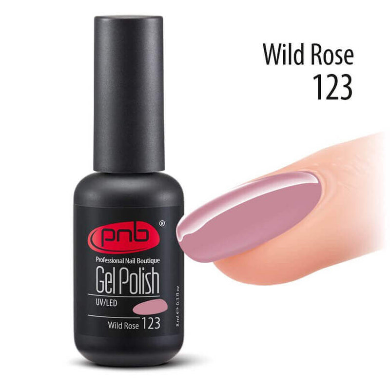 PNB Rose pink gel nail polish for a Russian manicure