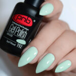 Mint green nail polish for russian manicure