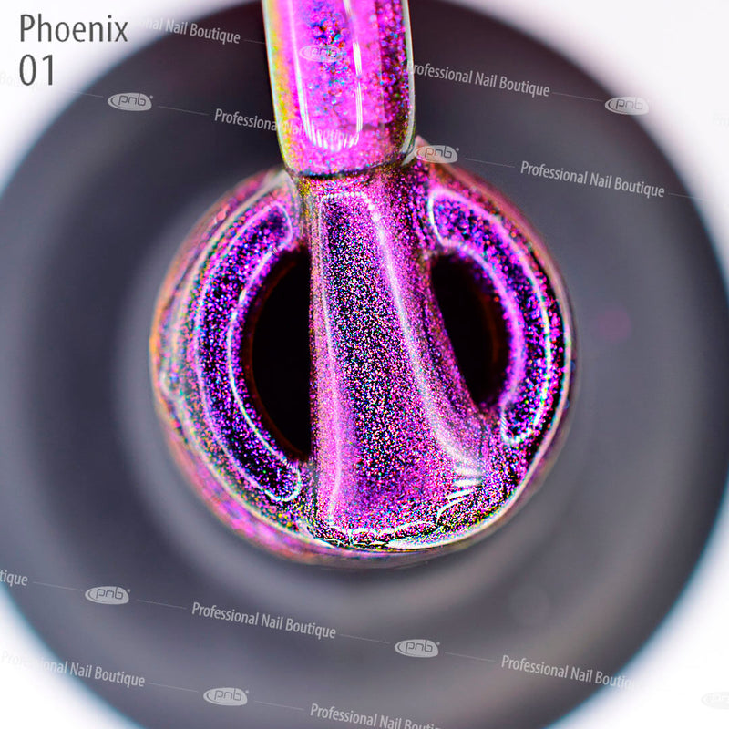 PNB Meteorites purple cat eye gel nail polish MD-09-01