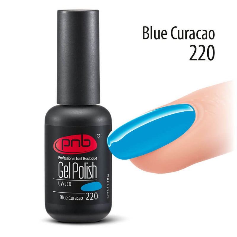 PNB blue gel nail polish for a Russian manicure or pedicure