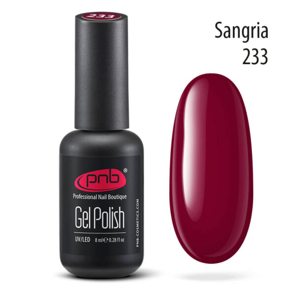  Cherry Red PNB nail gel polish for Russian manicure