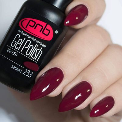Wine Red PNB nail gel polish for Russian manicure