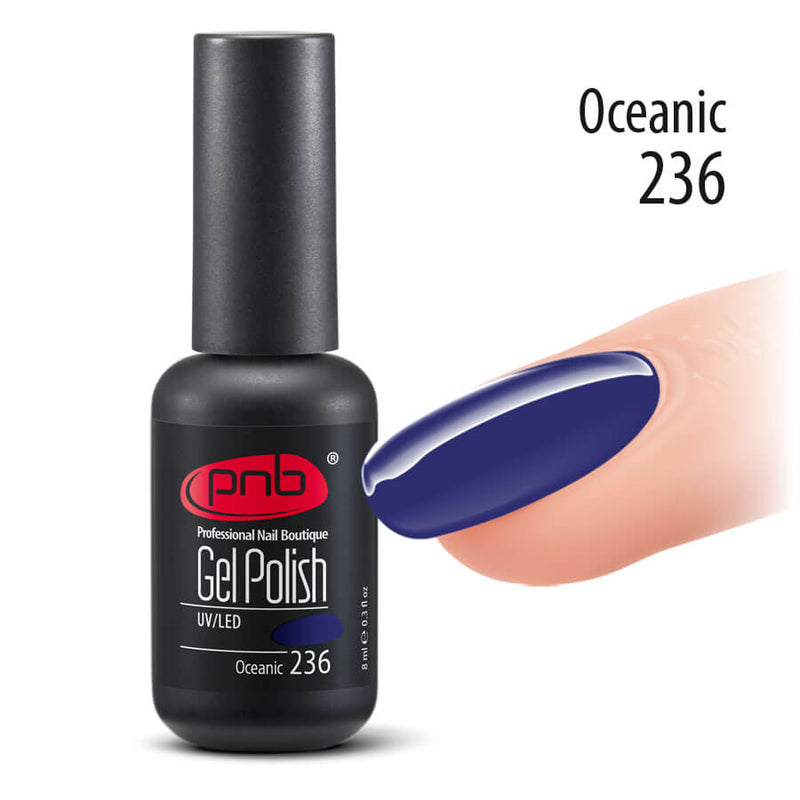 PNB Blue gel nail polish for a Russian manicure or pedicure