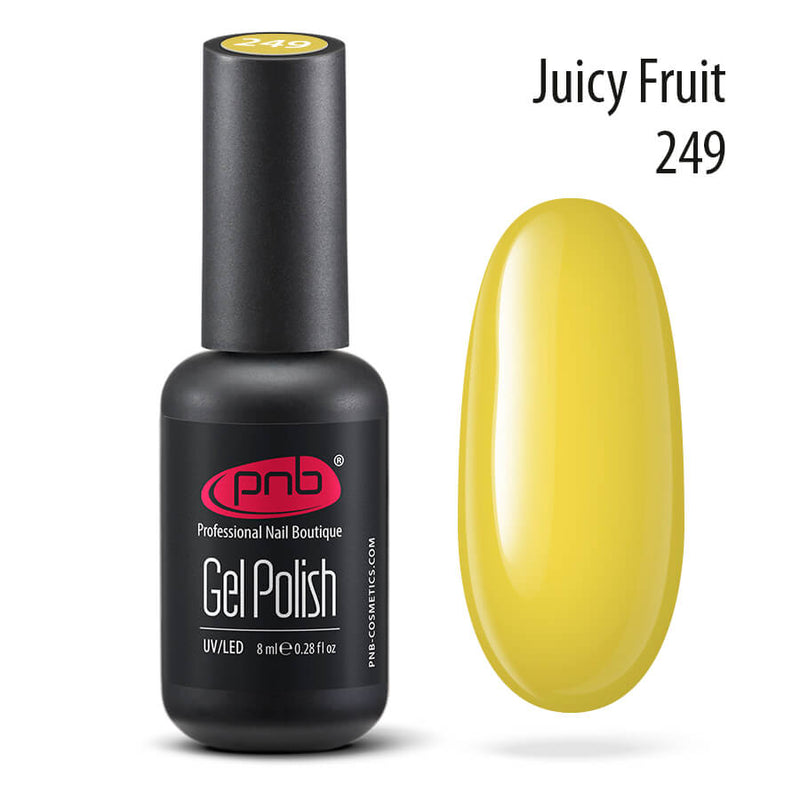 PNB Mustard yellow gel nail polish for a Russian manicure