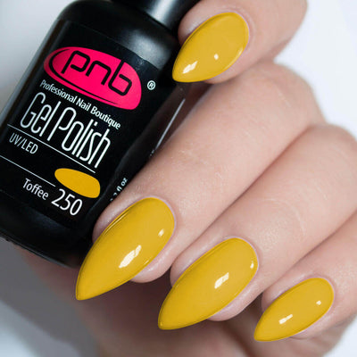 PNB orange gel nail polish for a Russian manicure