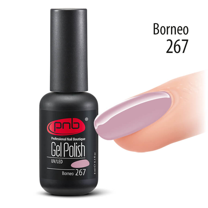 PNB Sparkling pink gel nail polish for a Russian manicure