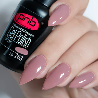 PNB pink gel nail polish for beautiful Russian nails