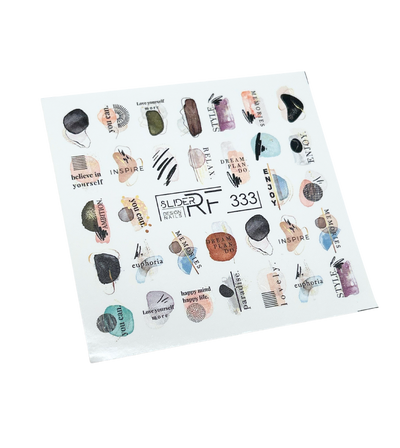 Slider RF 333 nail art sticker designs