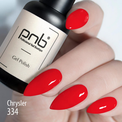 Red PNB nail gel polish for Russian manicure