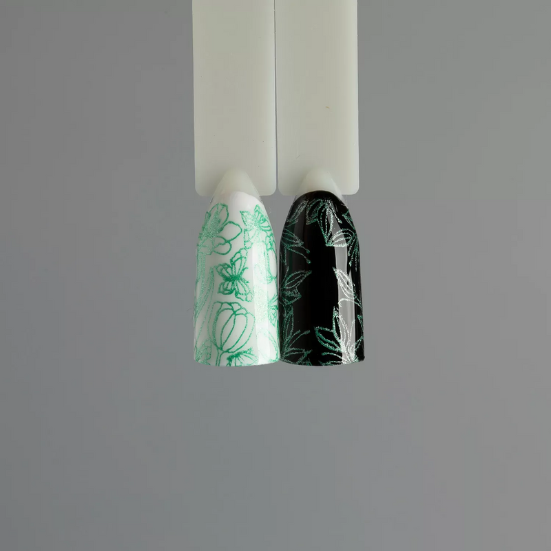 Stamping nail art gel color polish emerald green for Russian nails