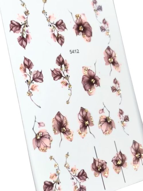 INKVICTUS flower nail decals / sliders 5412