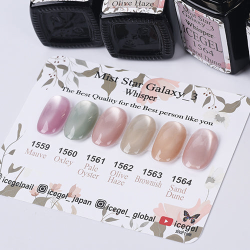 ICEGEL Mist Whisper Star Galaxy Clear - cat eye gel polish