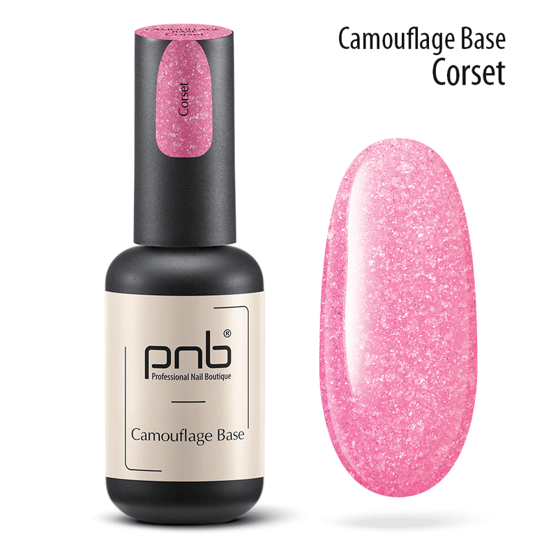 PNB Camouflage base coat Pink gel nail polish corset 8ml
