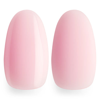 Luminary light pink base gel nail polish for a Russian manicure