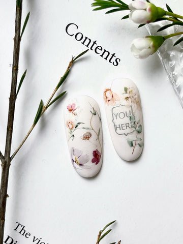 Flower nails for Russian manicure