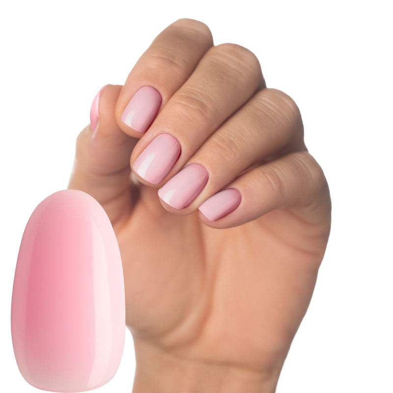 Luminary nail system pink gel base coat for a Russian manicure