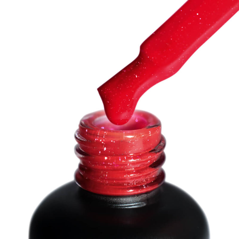 Crystal red base coat gel nail polish