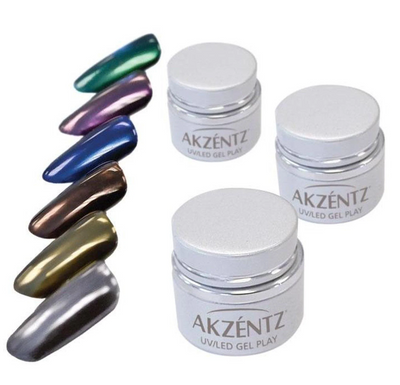 Luxio / Akzentz Gel Play Pearlescent Powder Silver