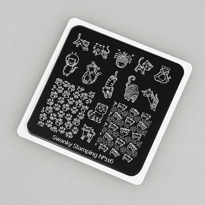 Stamping plate nail art animal design for Russian nails