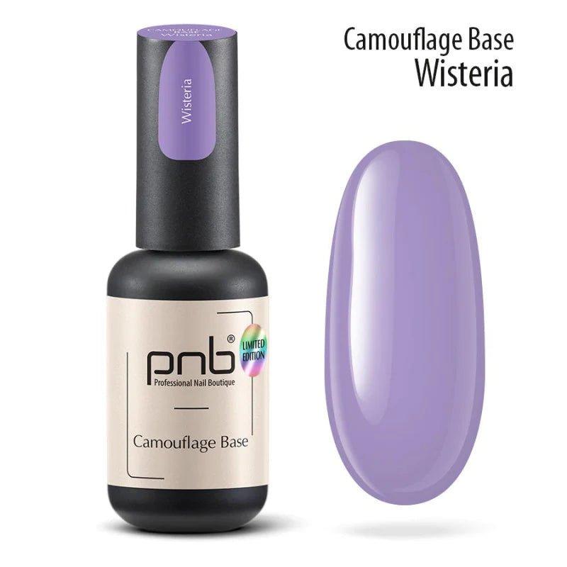 PNB Camouflage base coat purple gel nail polish Wisteria 8ml
