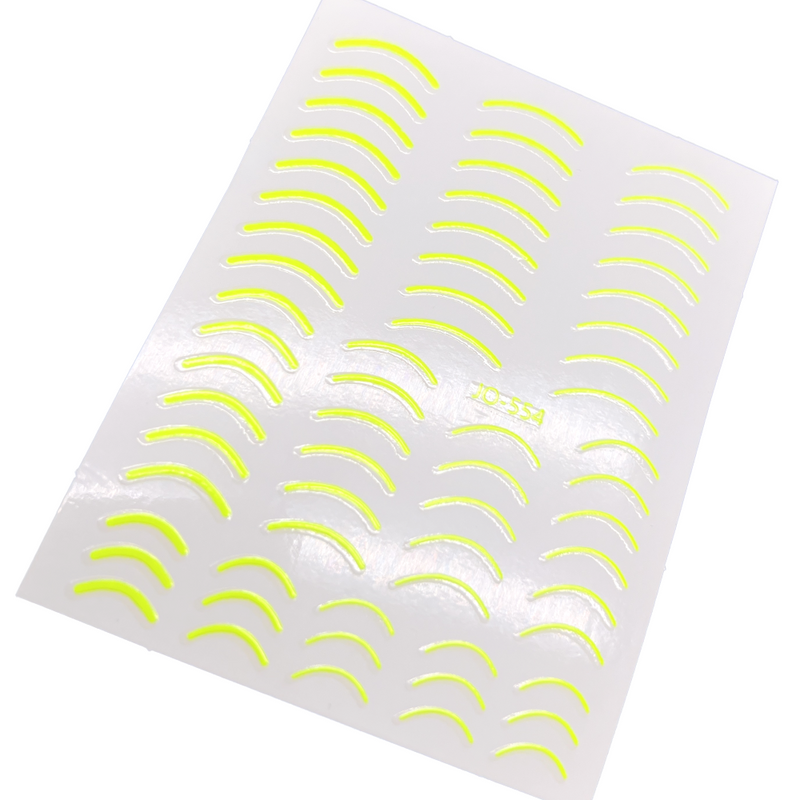 NashlyNails yellow line nail stickers perfect for summer nail art