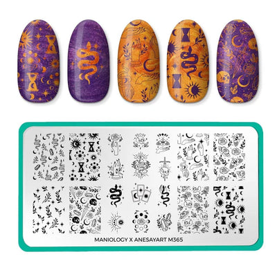 Maniology nail stamping plate m365 Anesayart Magical Tarot