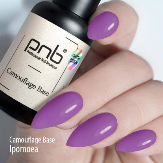PNB Camouflage base coat purple gel nail polish Ipomoea 8ml
