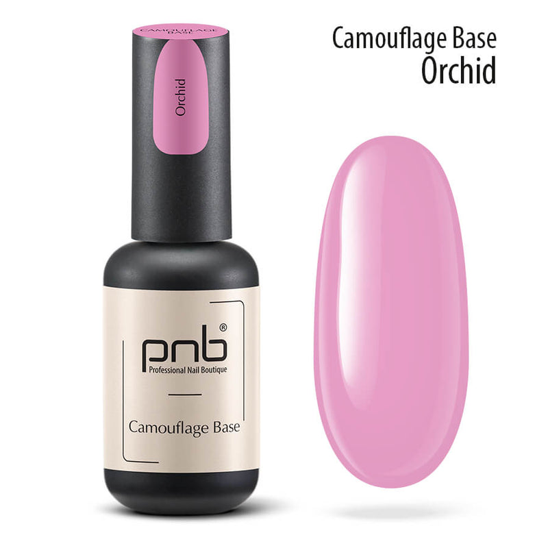 Purple gel nail polish base coat, PNB Camouflage base