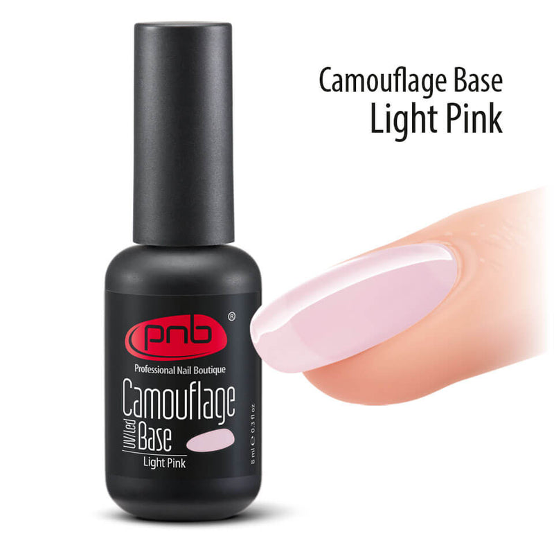 PNB Camouflage gel polish base coat, light pink