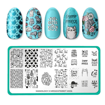 Maniology cat themed on the prowl nail stamping starter kit 102